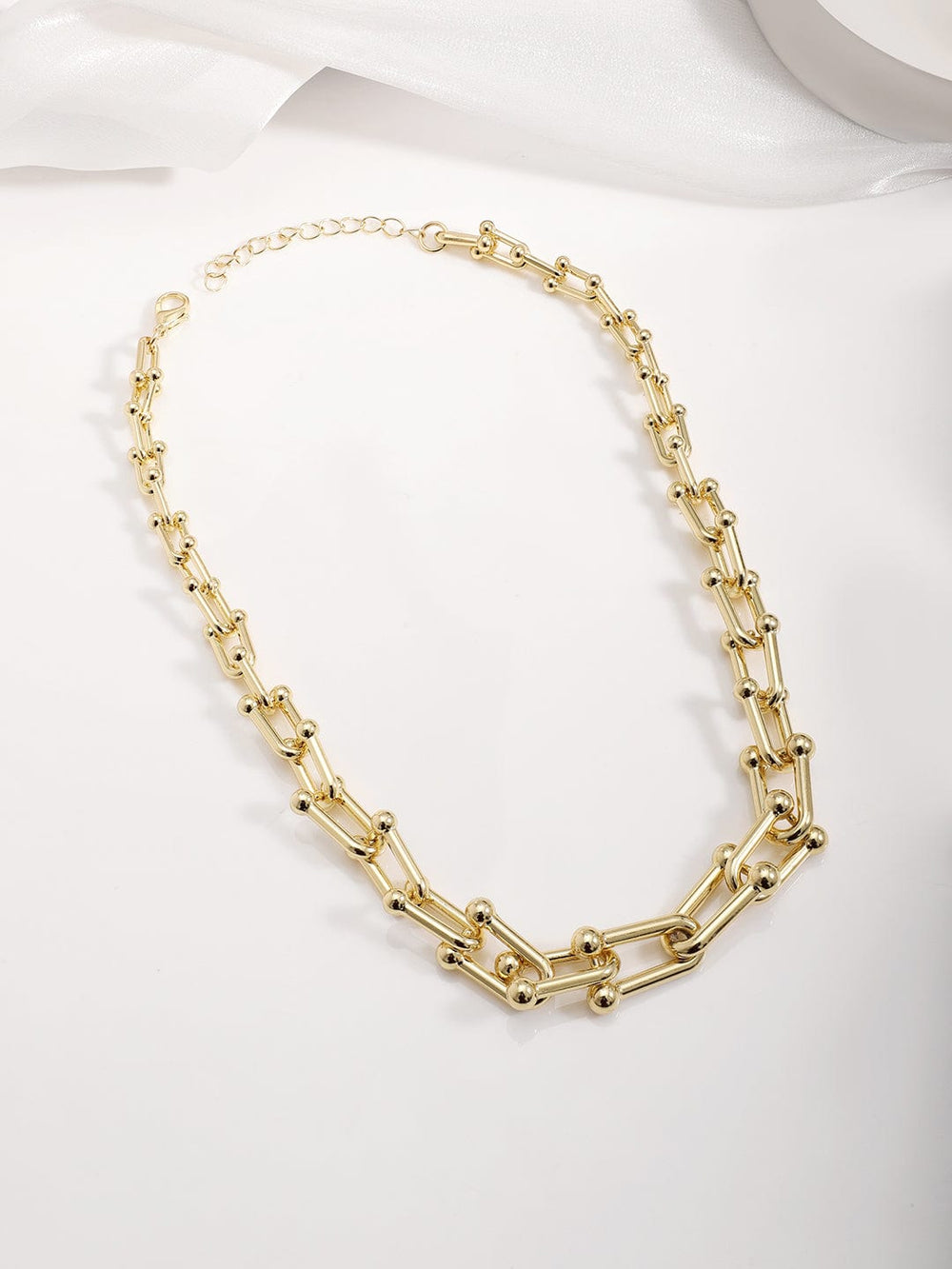 22KT Gold Plated Brass Intricate Linked Necklace Necklace & Chains