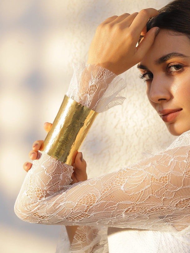 22KT Gold Plated Luxury Brass Cuff Bracelet Bracelet