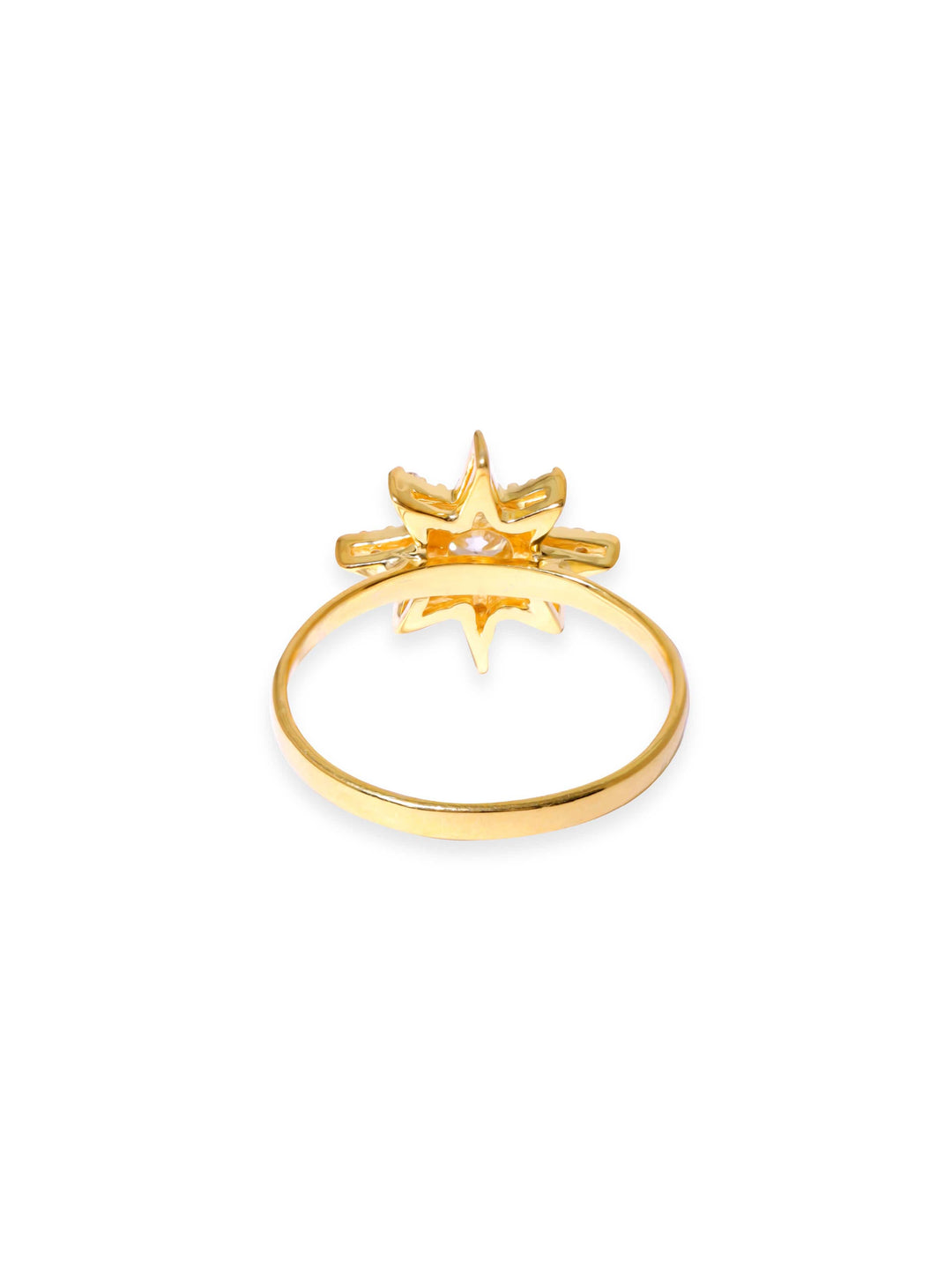 22KT Gold Plated Star Motif Finger Ring Rings