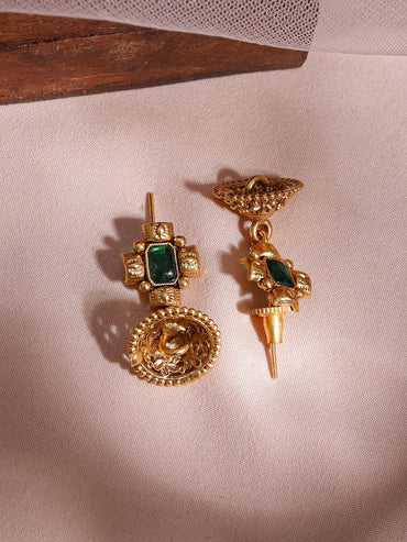 22KT Gold Plated Stones Studded Jewellery Set RE10NS404791 Jewellery Set