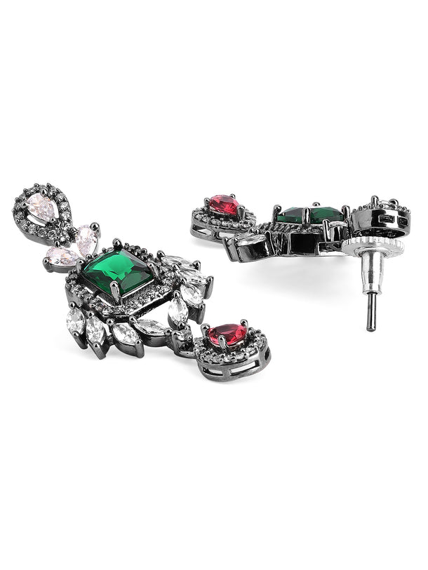 American Diamond Zirconia Multicolor Choker Set