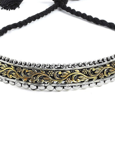 Rubans Silver Plated Handcrafted Dual Toned Filigree Choker