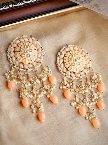 Peach Dawn Dangler Earrings