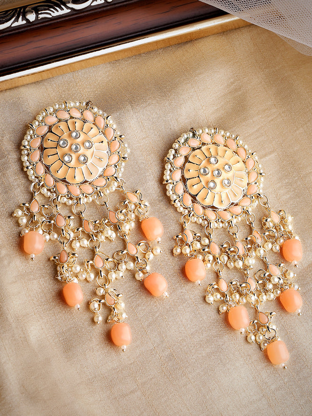 Peach Dawn Dangler Earrings