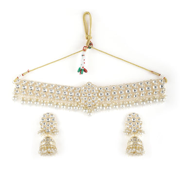 Rubans Gold Plated Festive Kundan Necklace Set