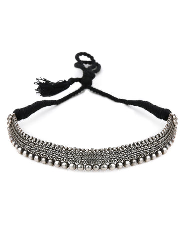 Rubans Oxidised Silver Plated  Choker