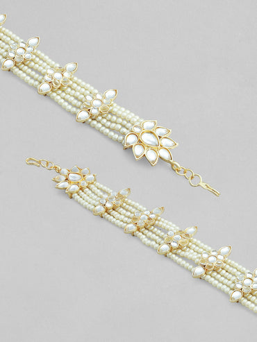 Rubans Gold Plated Ethnic Kundan Mathapatti With Beautiful Design.