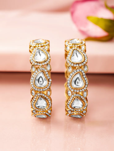 Ivory Affair Designer Kundan Bangles