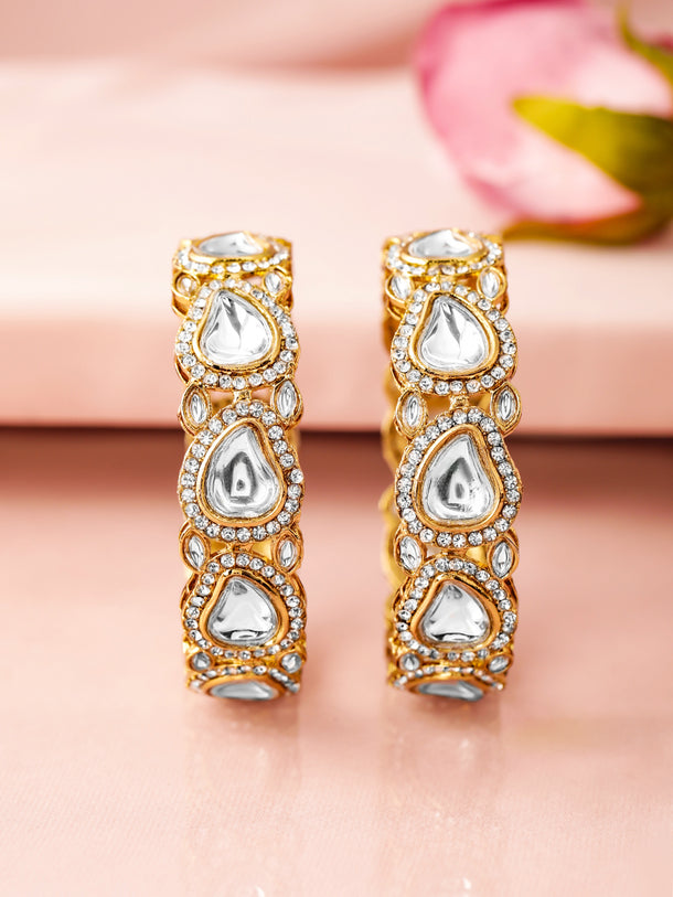 Ivory Affair Designer Kundan Bangles