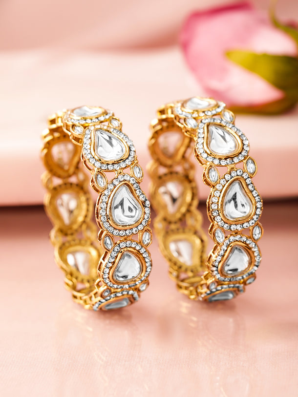 Ivory Affair Designer Kundan Bangles