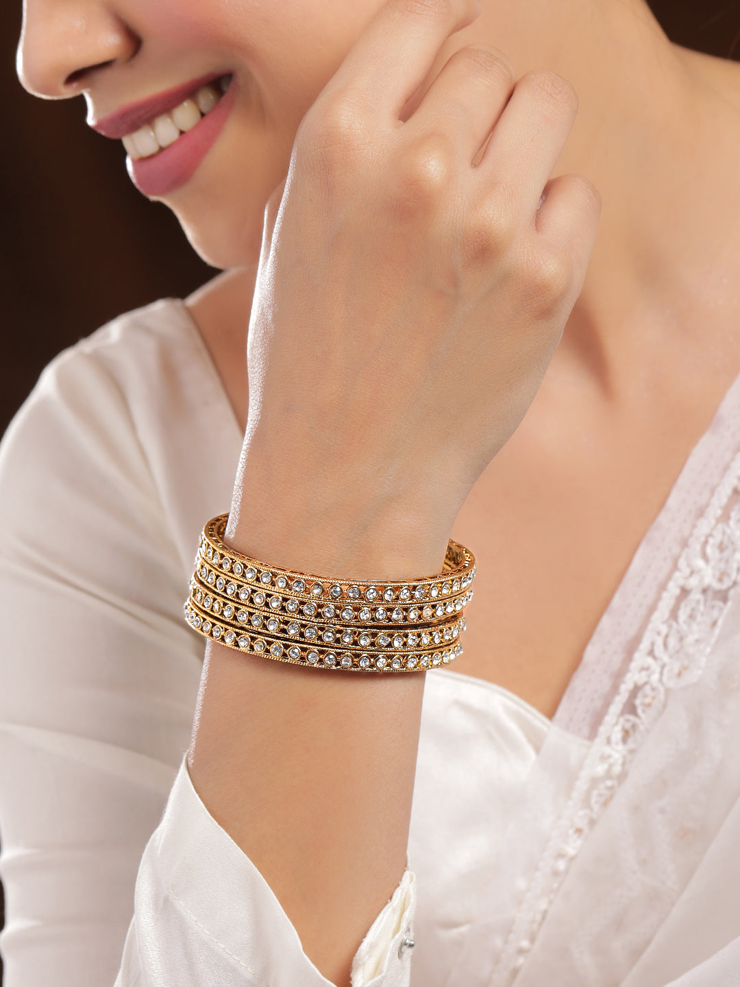 Minimal Luxe Kundan Bangles