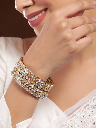 Golden Grace in Ivory Dream Bangles