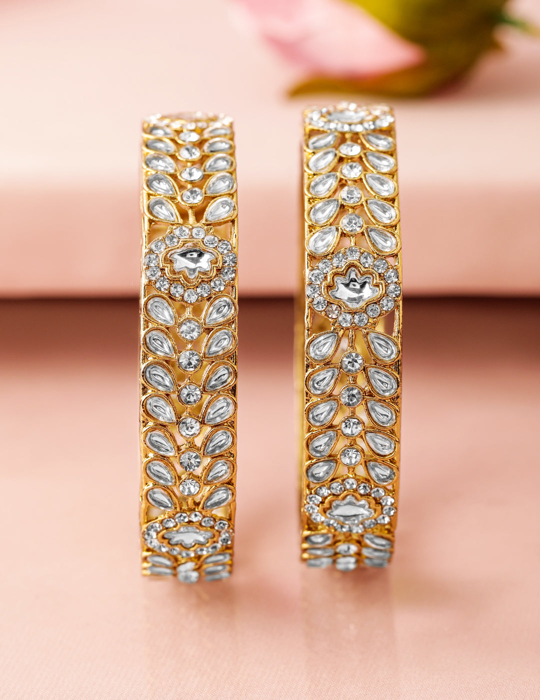 Golden Grace in Ivory Dream Bangles