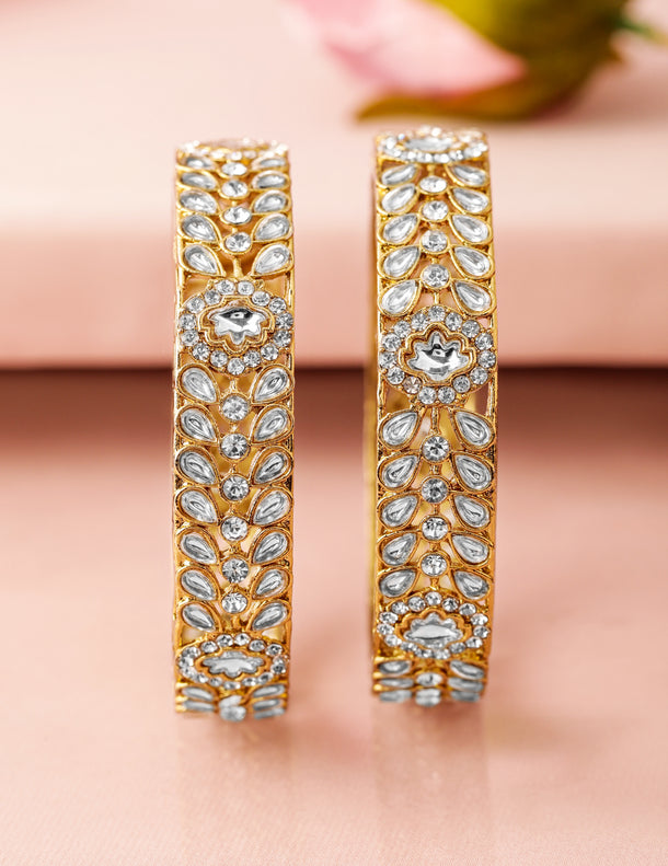 Golden Grace in Ivory Dream Bangles