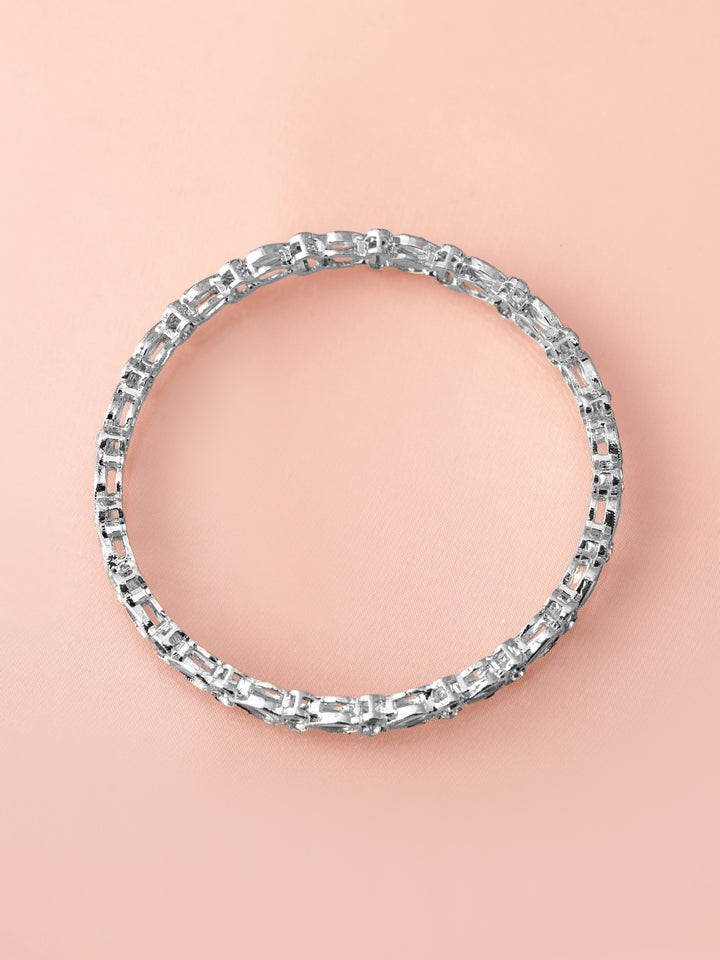 White Radiance Kundan Bangles