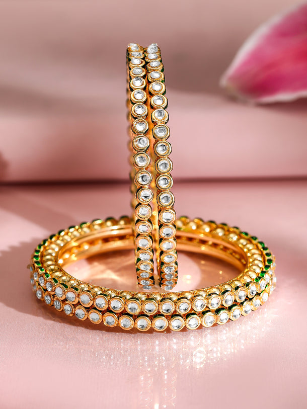 Timeless Gleam of Kundan Bangles