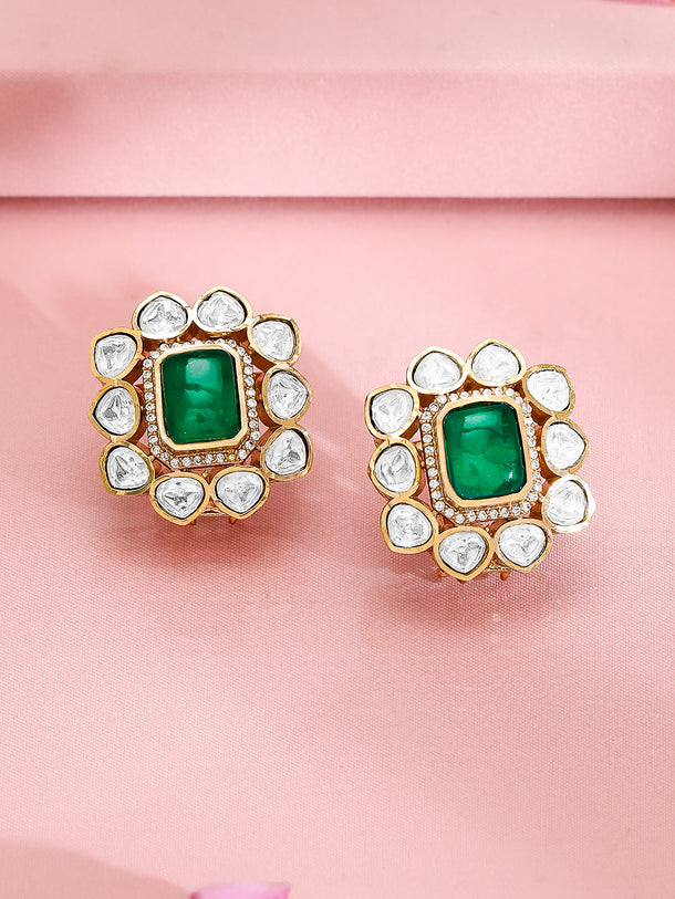 Contemporary Emerald Charm Choker Set