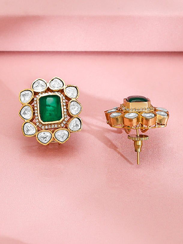 Contemporary Emerald Charm Choker Set