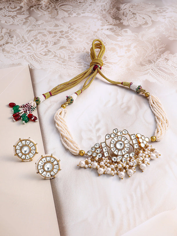 Dynasty of Kundan Pearl Choker Set