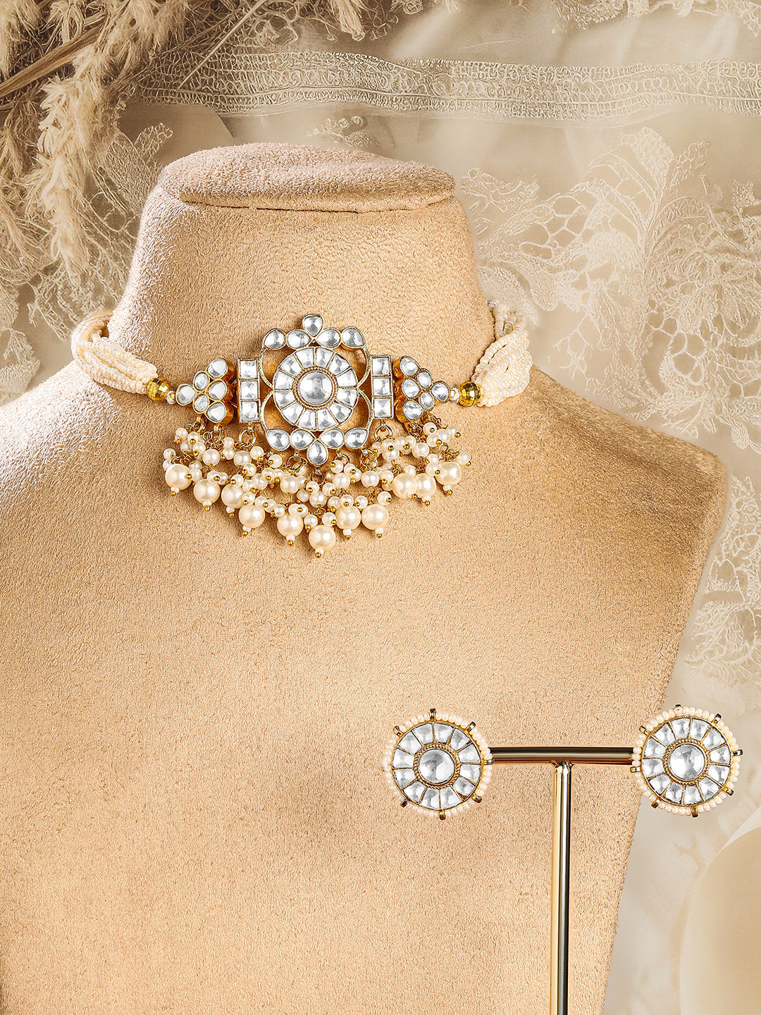 Dynasty of Kundan Pearl Choker Set
