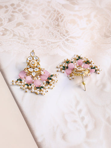 Lustrous Light Pink Necklace Set