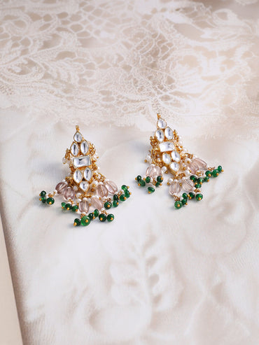 Luxe Green Beads Necklace Set