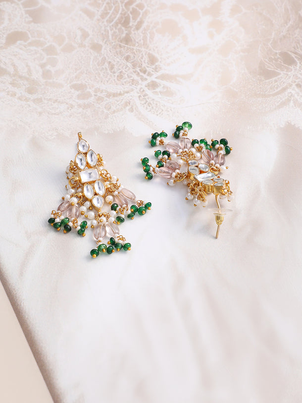 Luxe Green Beads Necklace Set