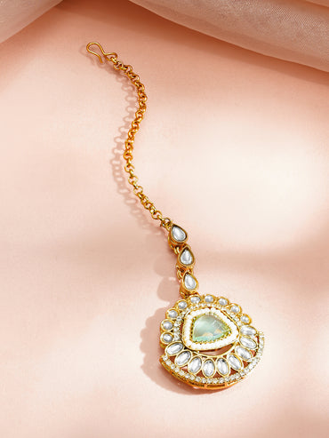 Gold Plated Kundan Pearl Strand Choker Set