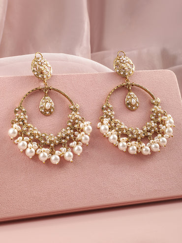 Royal Ivory Pearls Chandbali