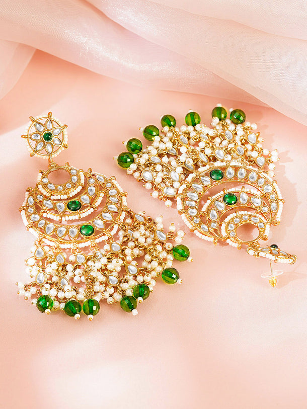Celebration Ready Kundan Chandelier Earrings
