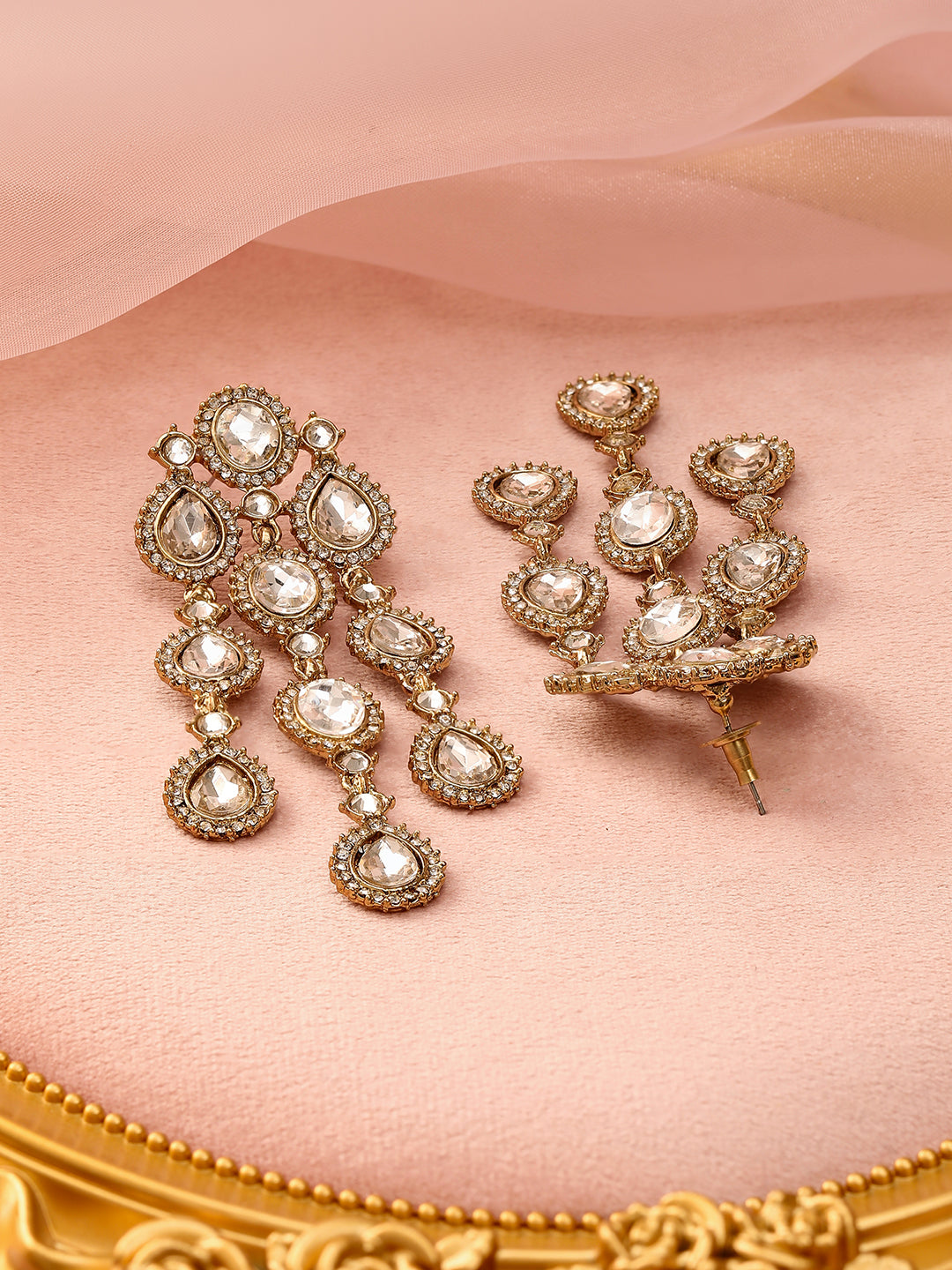 Radiant Artistry White American Diamond Zirconia Danglers