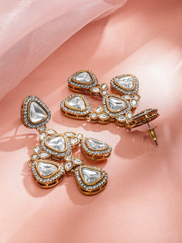 Designer Edge Kundan Danglers