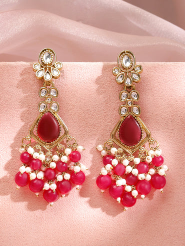 Vibrant Pink Ethnic Dangler