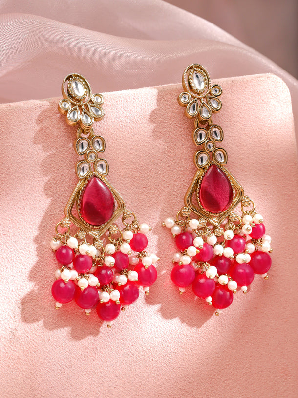 Vibrant Pink Ethnic Dangler