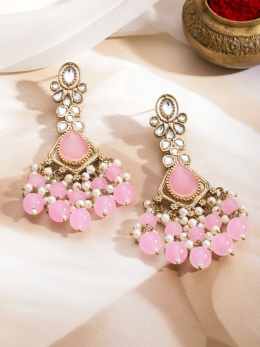 Sleek Blush Stone Dangler