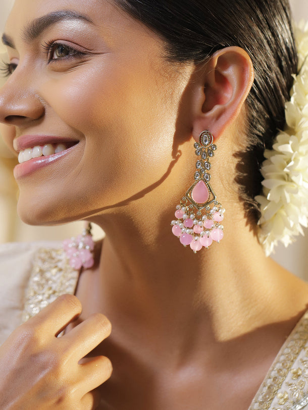 Sleek Blush Stone Dangler