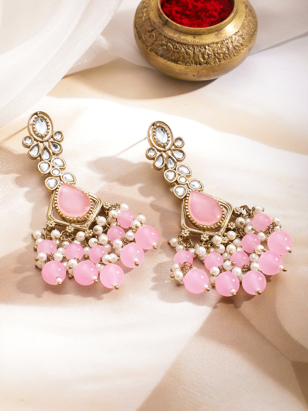 Sleek Blush Stone Dangler