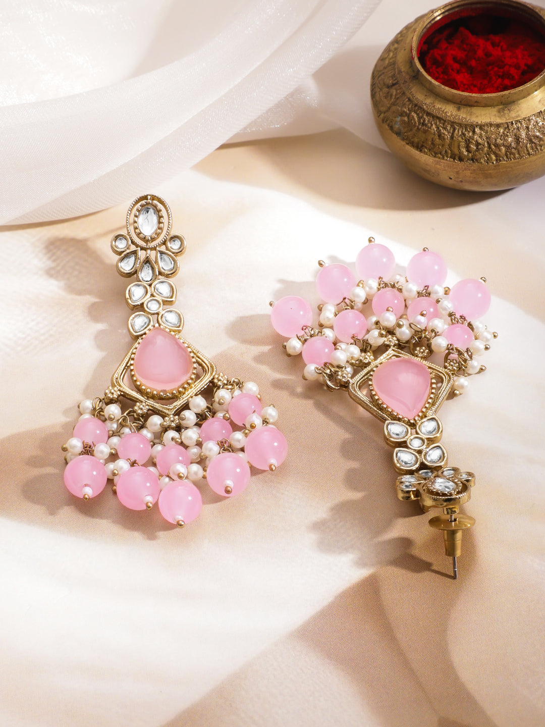 Sleek Blush Stone Dangler