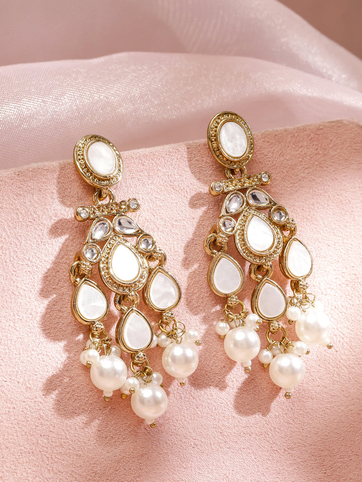 Luxe Shine White Stone Chandelier