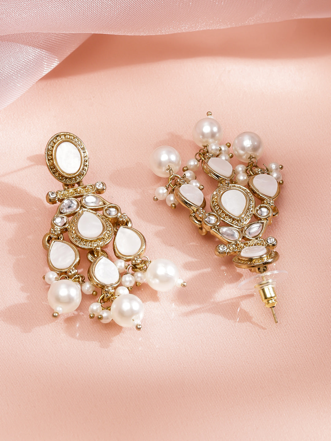 Luxe Shine White Stone Chandelier