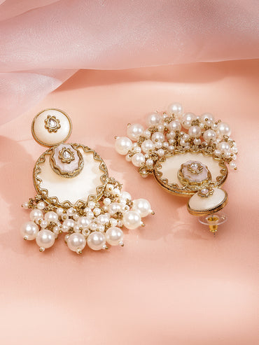 Pure Glow White Dangler Earrings