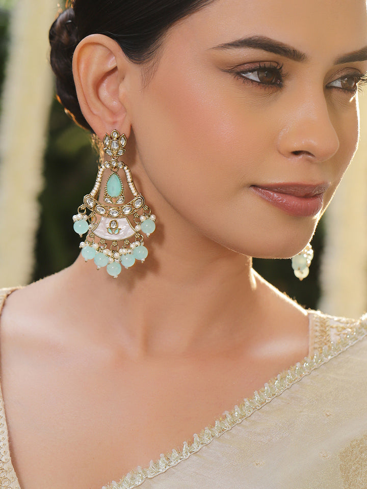 Pastel Glow Chandbali Earrings