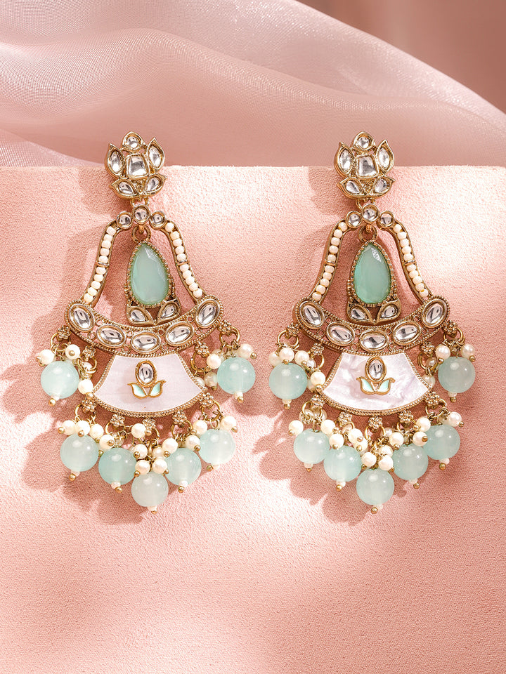 Pastel Glow Chandbali Earrings