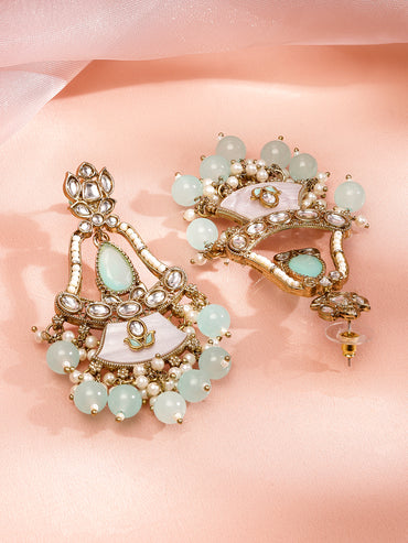 Pastel Glow Chandbali Earrings