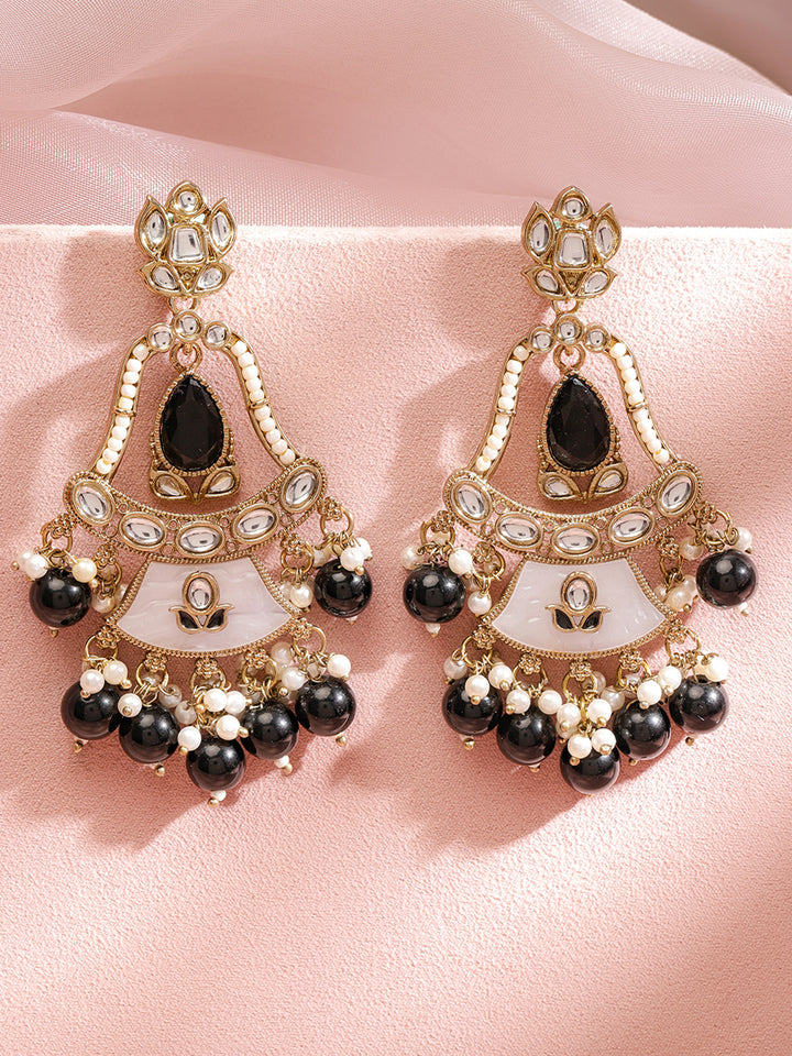 Midnight Glow Black Chandbali