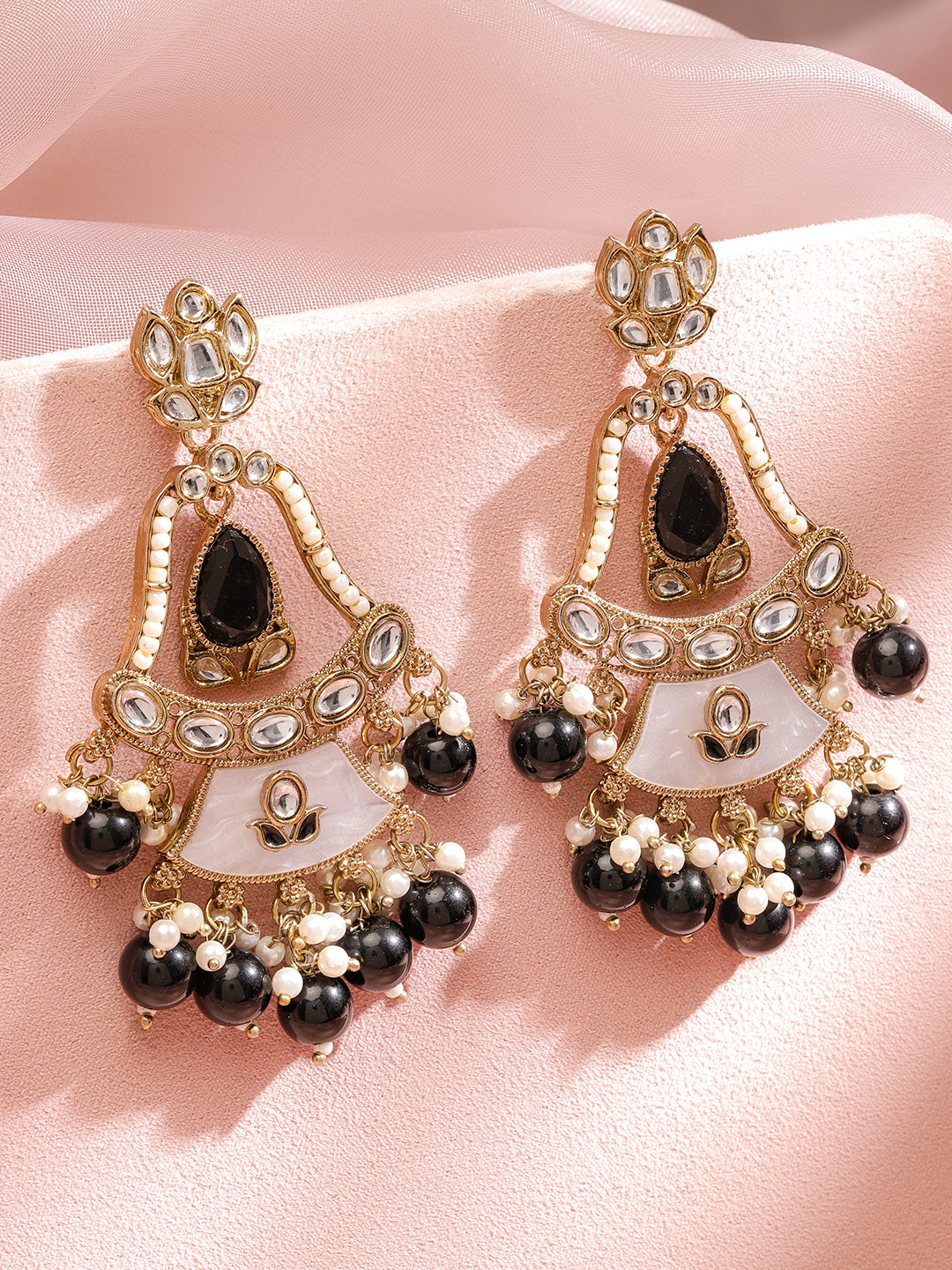 Midnight Glow Black Chandbali