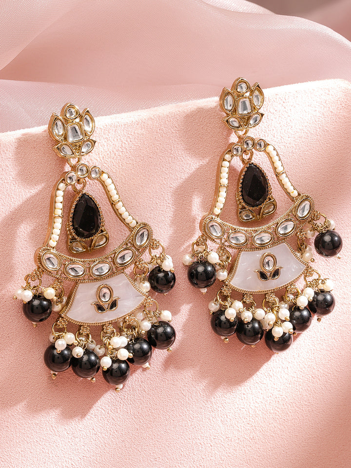 Midnight Glow Black Chandbali