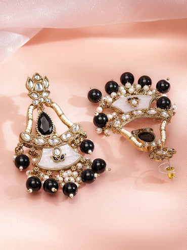 Midnight Glow Black Chandbali