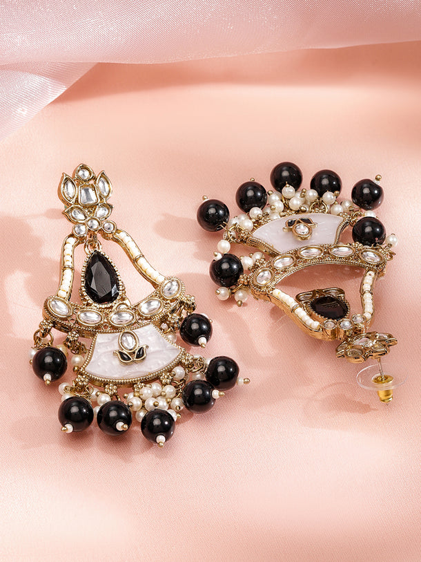 Midnight Glow Black Chandbali