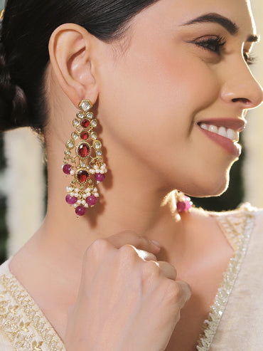 Dark Rose Tone Danglers